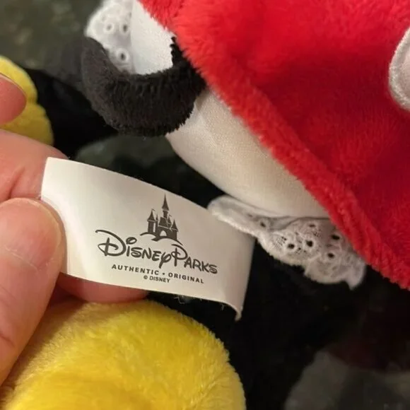 DISNEY PARKS MINNIE MOUSE Plush Toy Doll 13.5” RED POLKA DOTS DRESS BOW - Picture 4 of 6